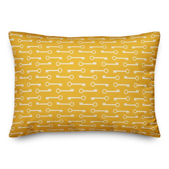 Creative Products Yellow Keys Pattern 14x20 Spun Poly Pillow