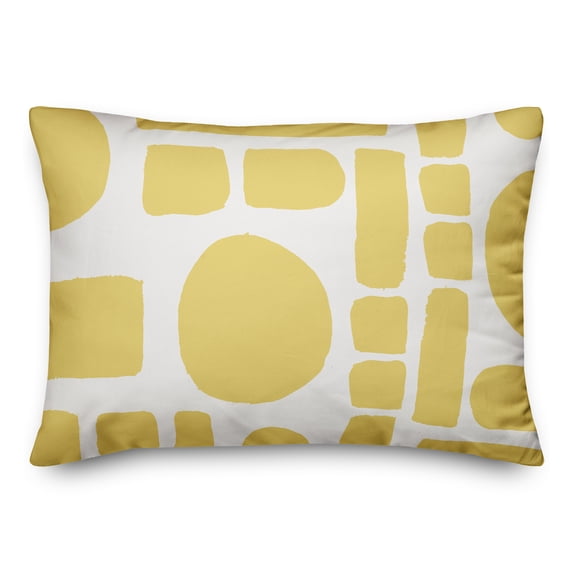 Creative Products Yellow Modern Shapes 14x20 Indoor / Outdoor Pillow