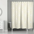 thumbnail image 1 of Creative Products Yellow Reverse Diamond Grid 71x74 Shower Curtain, 1 of 2