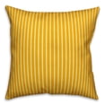 thumbnail image 1 of Creative Products Yellow Stripes 16x16 Spun Poly Pillow, 1 of 2