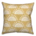 thumbnail image 1 of Creative Products Yellow Sun Pattern 18 x 18 Spun Poly Pillow, 1 of 3