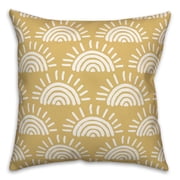 Creative Products Yellow Sun Pattern 18 x 18 Spun Poly Pillow