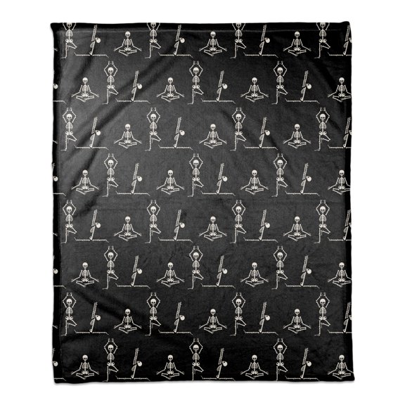 Creative Products Yoga Skeletons 50x60 Coral Fleece Blanket