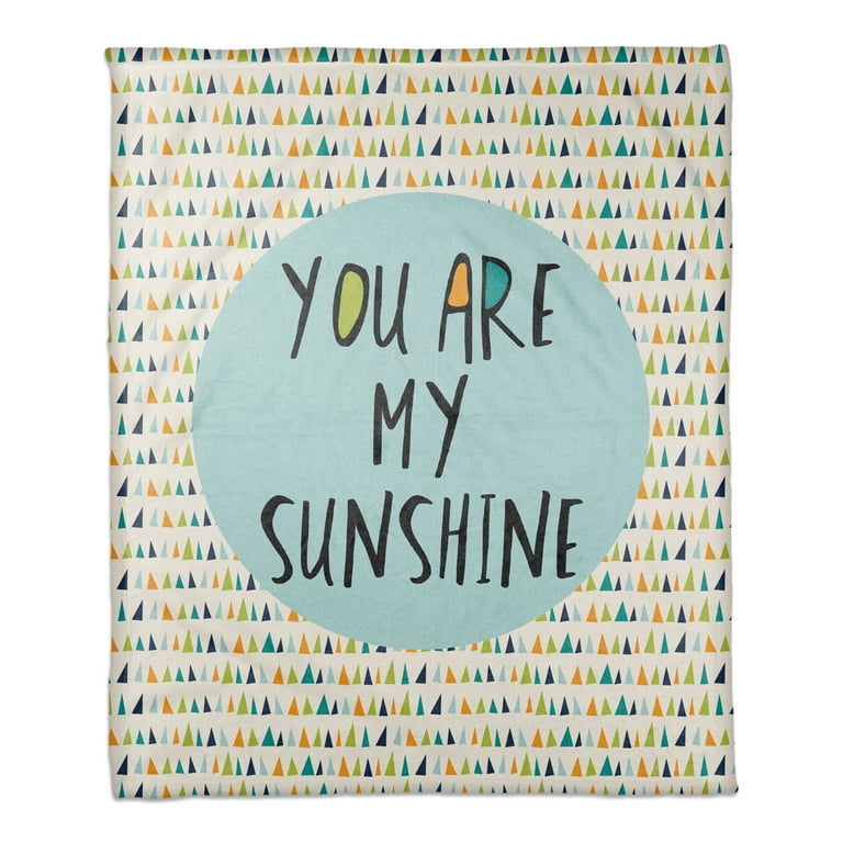 Creative Products You Are My Sunshine Blue 50 x 60 Coral Fleece Blanket Walmart