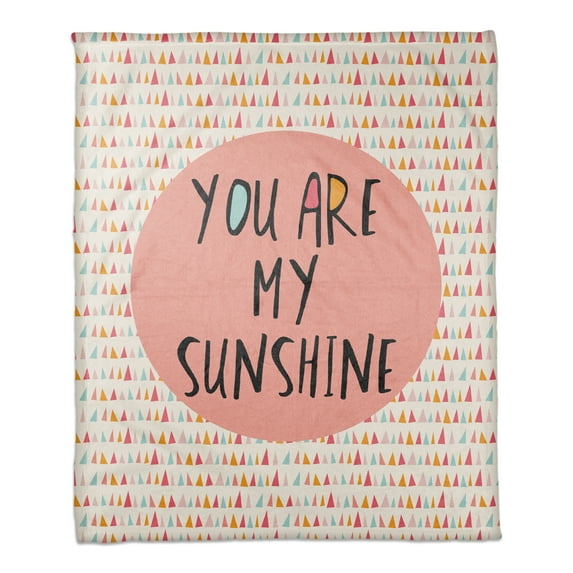 Creative Products You Are My Sunshine - Pink 50 x 60 Coral Fleece Blanket