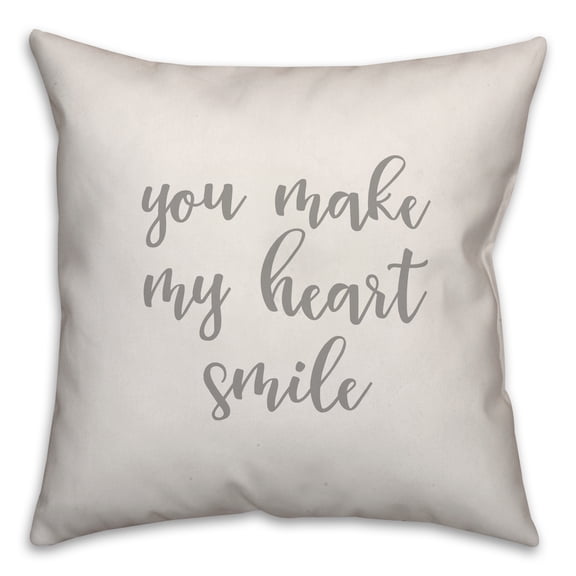 Creative Products You Make My Heart Smile 16x16 Spun Poly Pillow