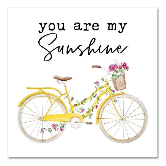 Creative Products You are my sunshine bike 16x16 Canvas Wall Art