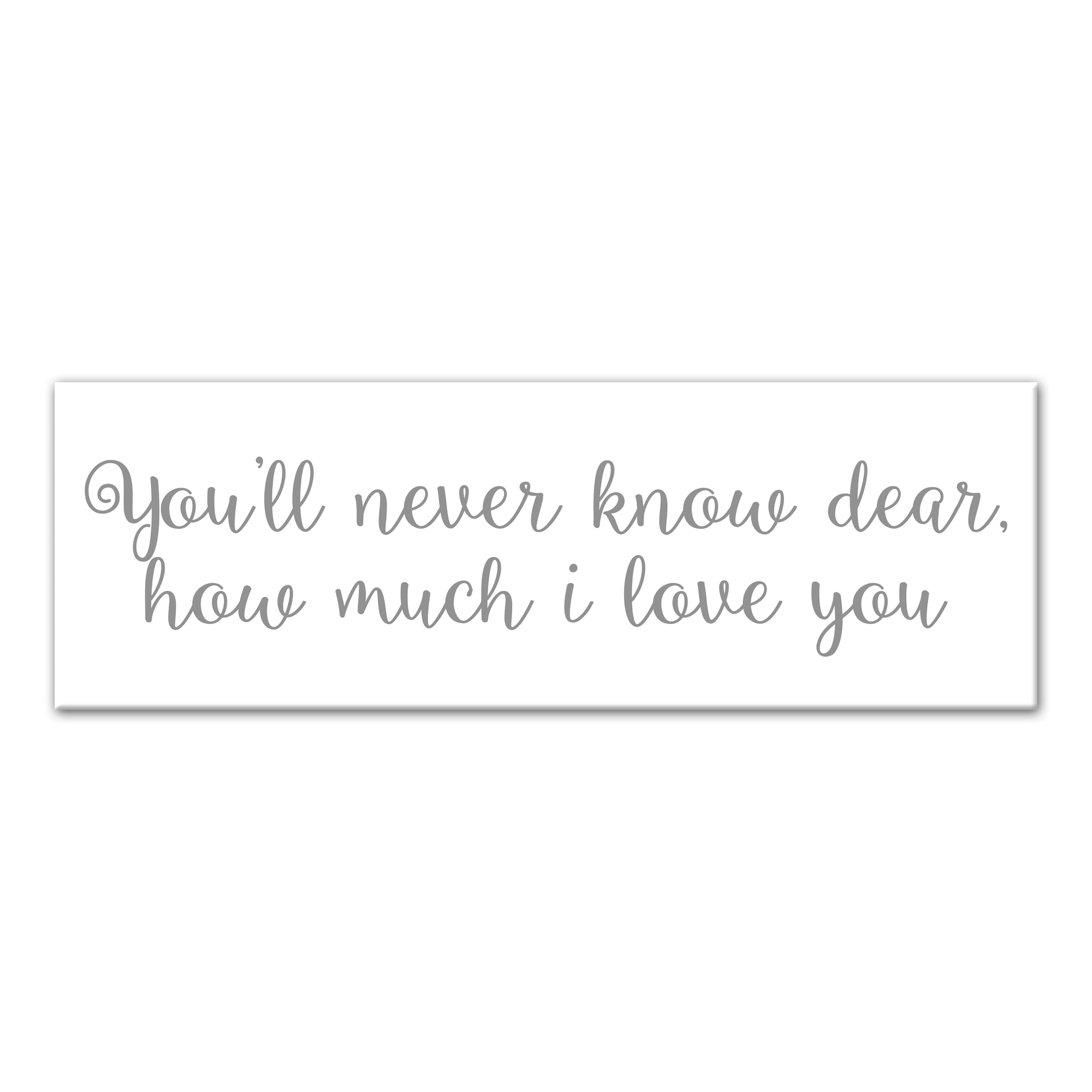 Gray and White 12x36 Canvas Wall Art for Nursery