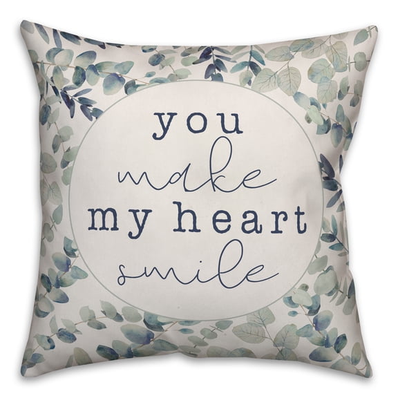 Creative Products You make my heart smile floral 20x20 Spun Poly Pillow