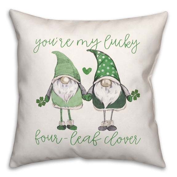 Creative Products You're My Lucky Four Leaf Clover 18x18 Spun Poly Pillow
