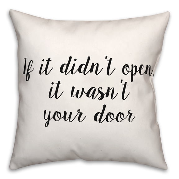 Creative Products Your Door 18x18 Spun Poly Pillow