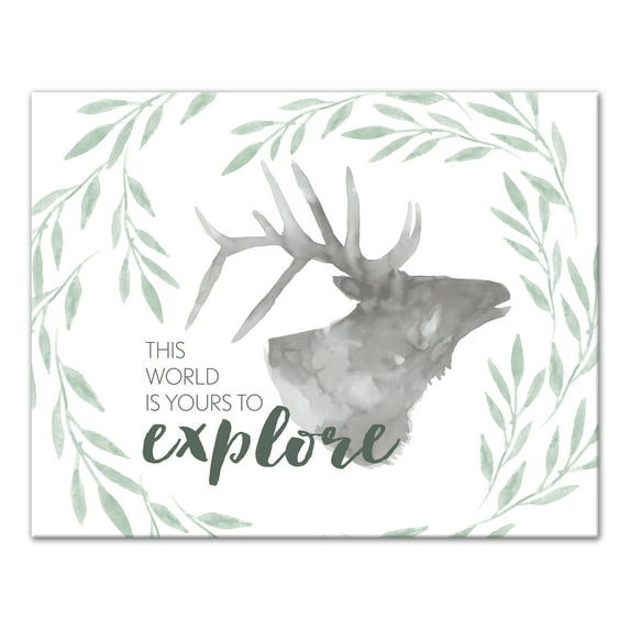 Creative Products Yours To Explore Elk 14x11 Canvas Wall Art