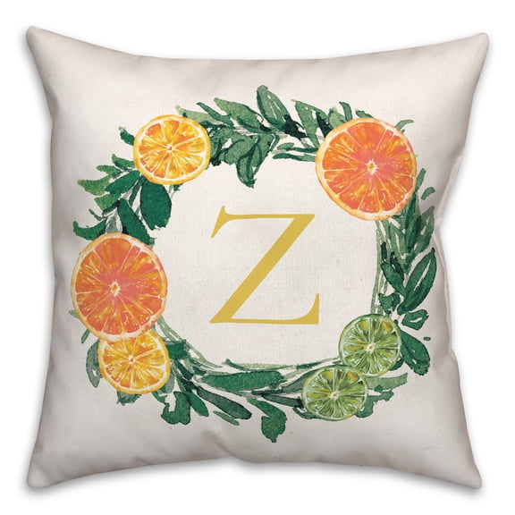 Creative Products Z Monogram Citrus 18x18 Indoor / Outdoor Pillow