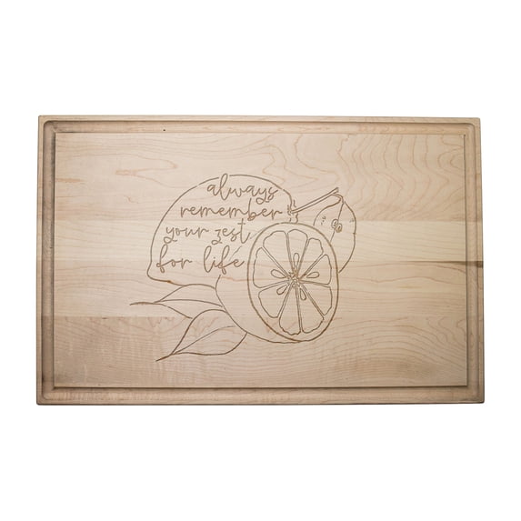 Creative Products Zest for Life 17 x 11 Maple Cutting Board