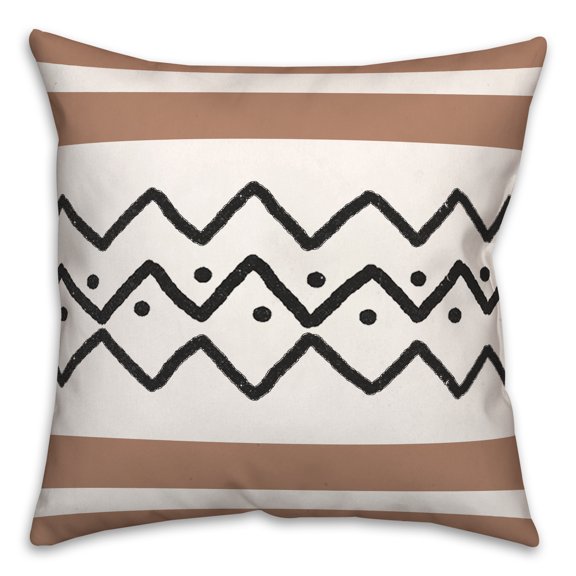 Creative Products Zig Zag Dots 18 x 18 Spun Poly Pillow