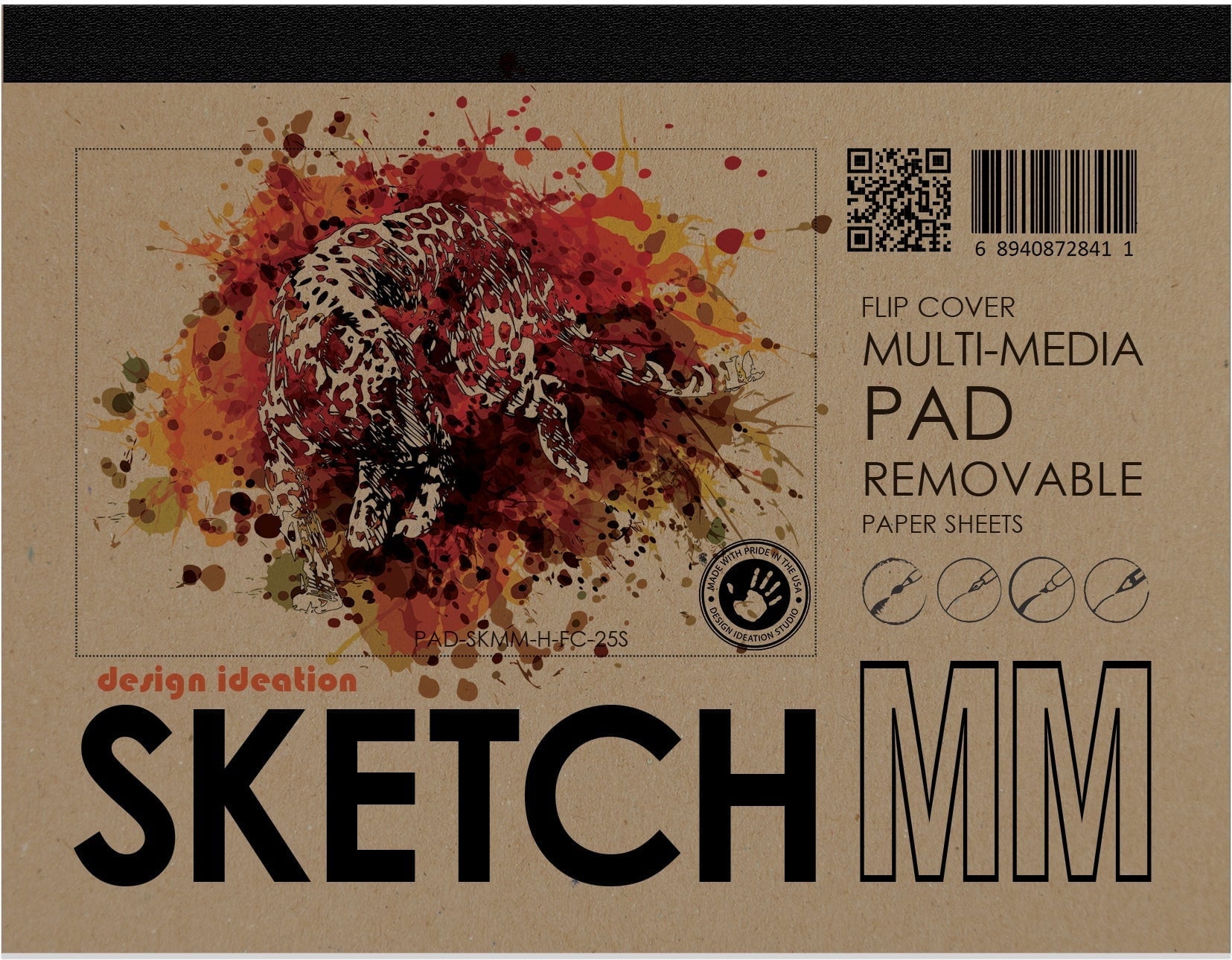 Creative Project Sketch Pad. Removable Sheets. Mixed Media Paper. Flip Cover. (11" x 8.5") FCP-2550-TS-H (5 Book Value Pack)