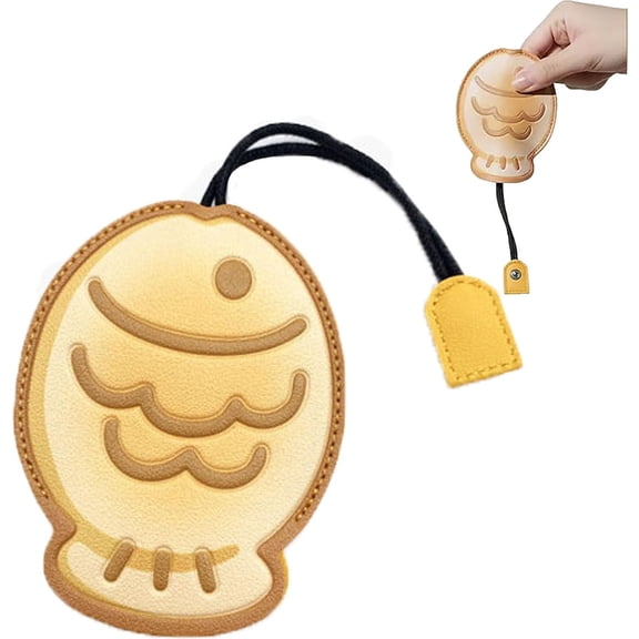 Creative Pull-Out Key Pouch, Cute PU Leather Retractable Key Holder Case, Protective Keychain Cover for Women