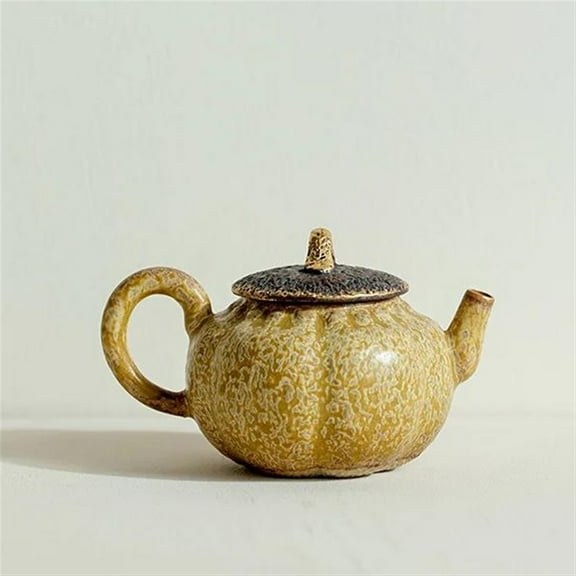 Creative Pumpkin Pot Tea Maker Kettle With Infuser Teaware Vintage Kiln Change Hawksbill Yellow Teapot 100ml