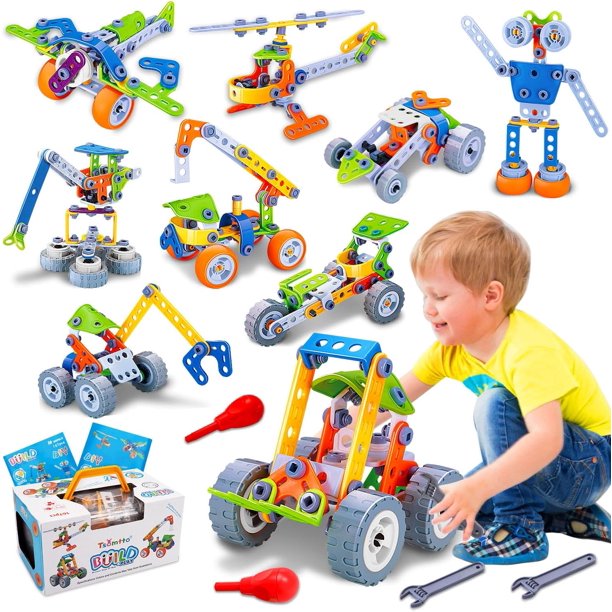 Creative Puzzle STEM Building Toys for Kids,167 Pieces STEM Toys Kit