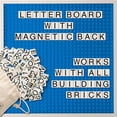 thumbnail image 1 of Creative QT Brick Building Letter Board - with Over 285 StoryBricks Letters and Symbols - Changeable Building Brick Message Board with Letters and Magnetic Backing - Blue 10 x 10 Inch, Child, 1 of 7