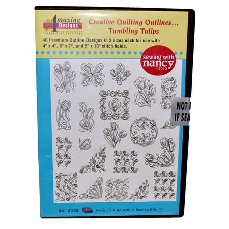 Creative Quilting Outlines... Tumbling Tulips CD-ROM