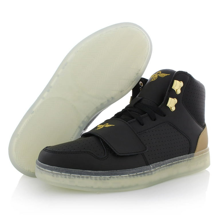 Creative Recreation Cesario Hi Mens Shoes Size 8 Color Black Gold