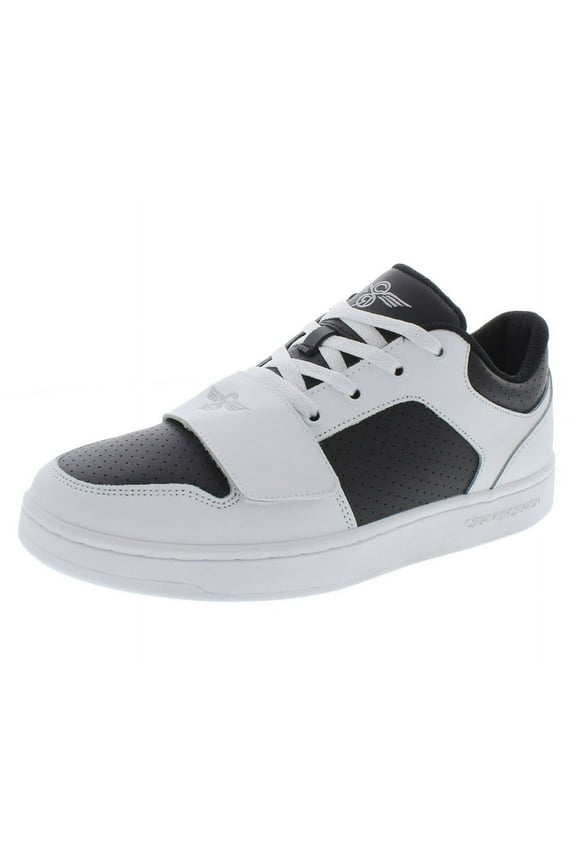 Cesario Low Mens Shoes Size 9.5, Color: White/Black/Grey