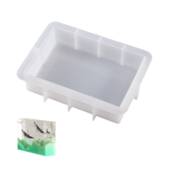 Creative Rectangular Resin Crafting Moulds Silicone Texture for Hand-Making Bookends Table Decorations and Art Project