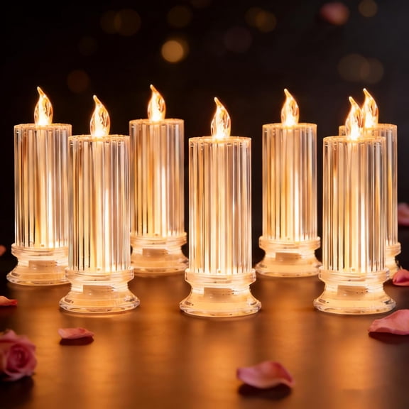 Creative Refractive Diamond Led Electronic Candle Lights, Led Plastic Candle Lights, Home Decor