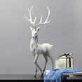 thumbnail image 1 of Creative Reindeer Ornaments Light Luxury Collectible Modern Deer Decoration for Living Room Window Xmas Gifts Furnishings Figurine Statue Standing Gray, 1 of 9