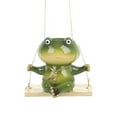 thumbnail image 1 of Creative Resin Frog Ornament Garden Home Cartoon Cute Desktop Decoration Handcrafted Statue Lawn Ornament 14 * 10.5 * 15cm, 1 of 5