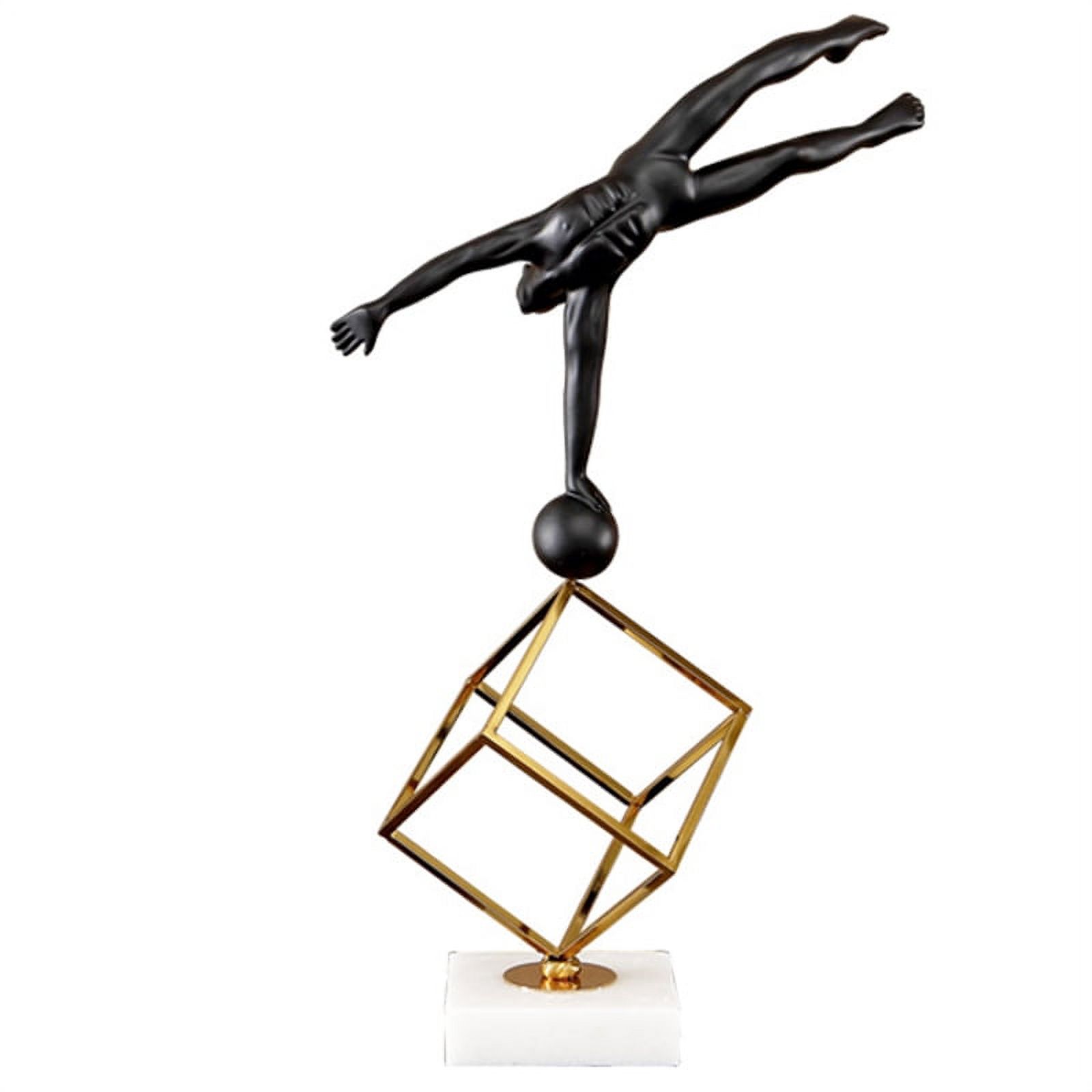 Creative Resin Statue Gymnastic Figures Crafts Ornament for Living Room Office Bedroom