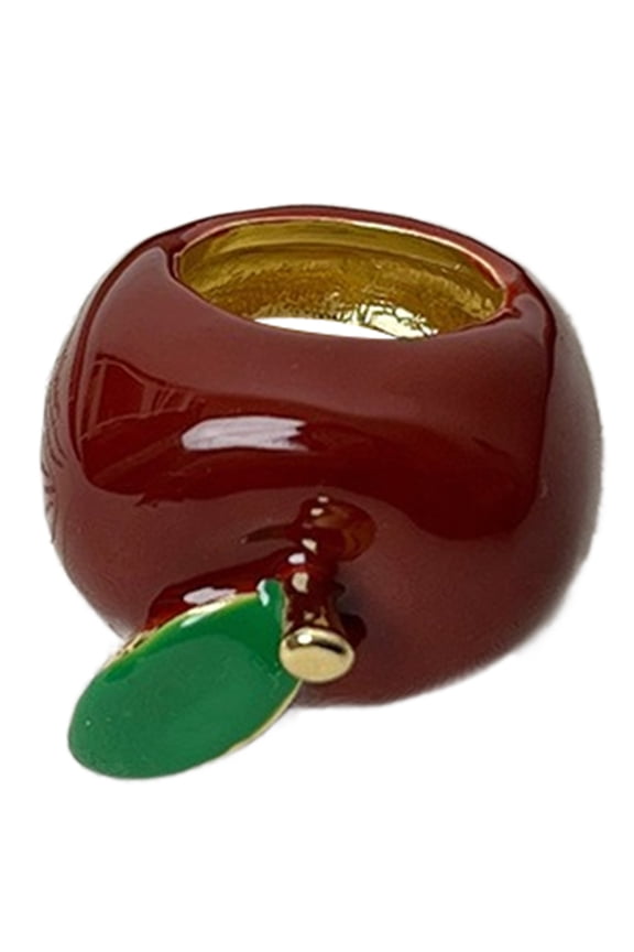 Creative Resin Strawberry/Fruit Rings for Jewelry Collectors Handmade Finger Rings Accessory for Fashion Enthusiasts