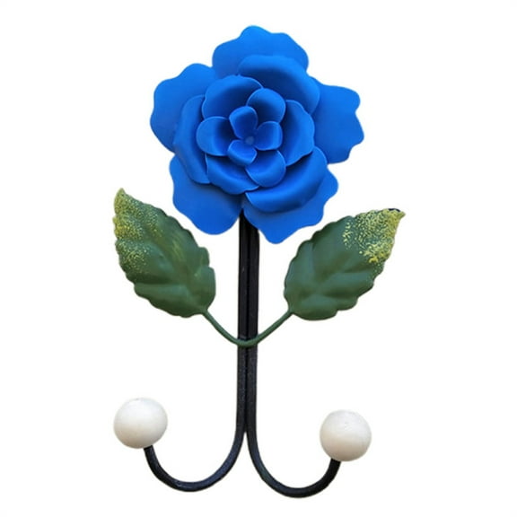 Creative Resin Wall Hooks Hand Painted Hanging Hooks Art Flower Design Home Decor Organization Coat Hat Key Holder