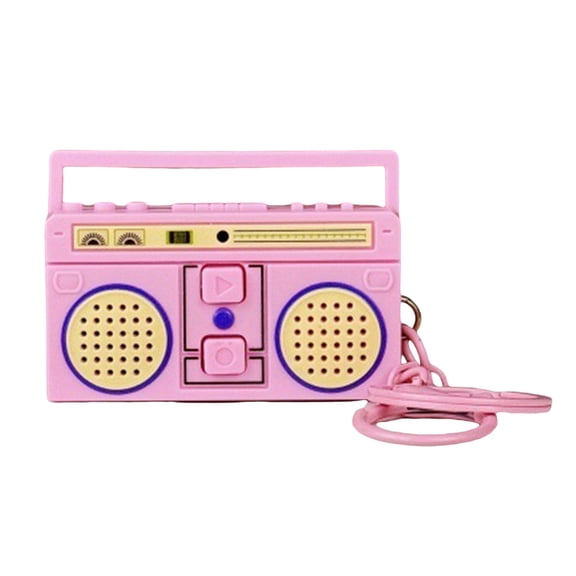 Creative Retro Tape Recorder Keychain Small Recording Funny Music Player Pendants Small Retro Recorder Accessories