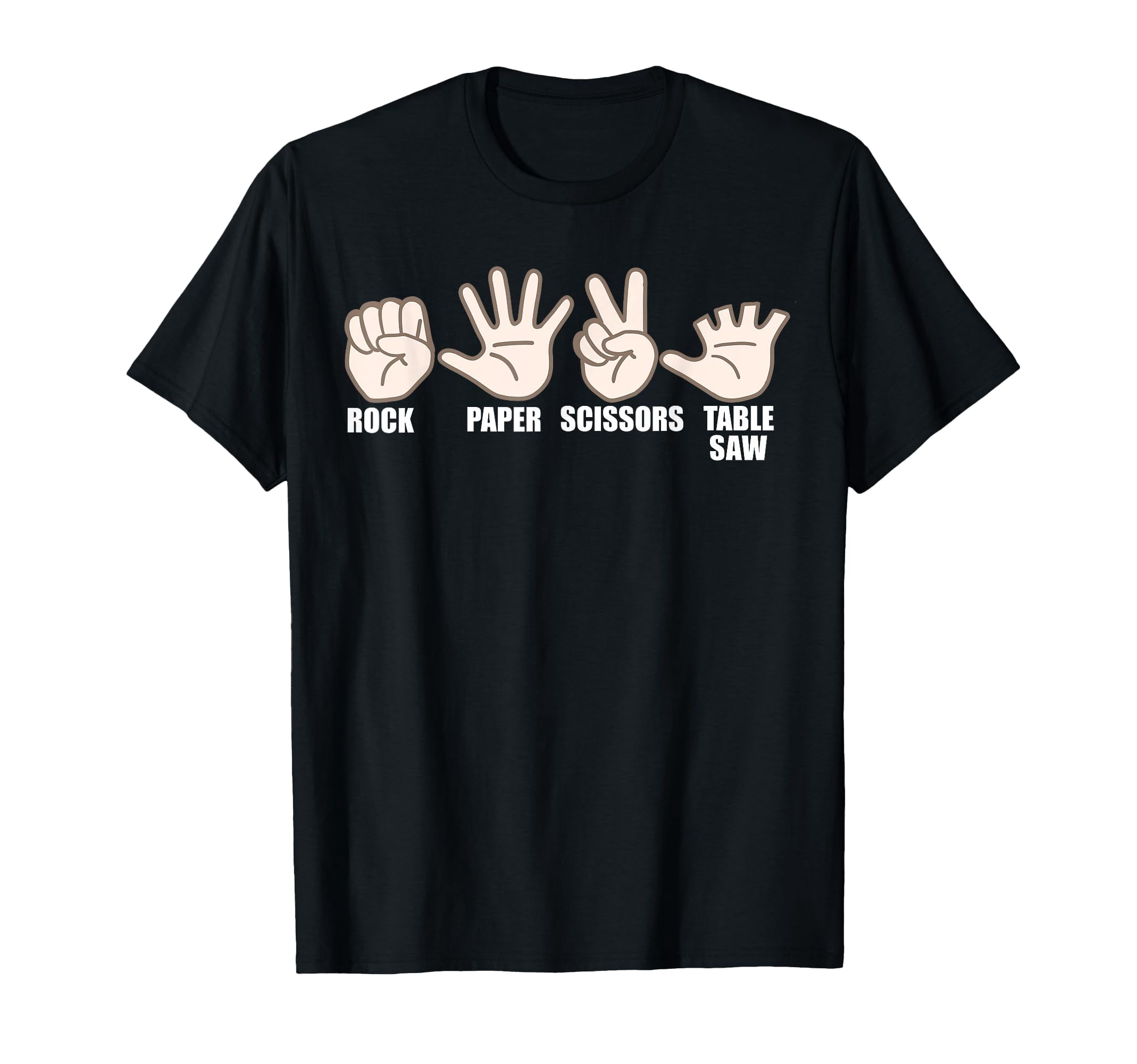 Creative Rock Paper Scissor Table Saw T-Shirt for Woodworking ...