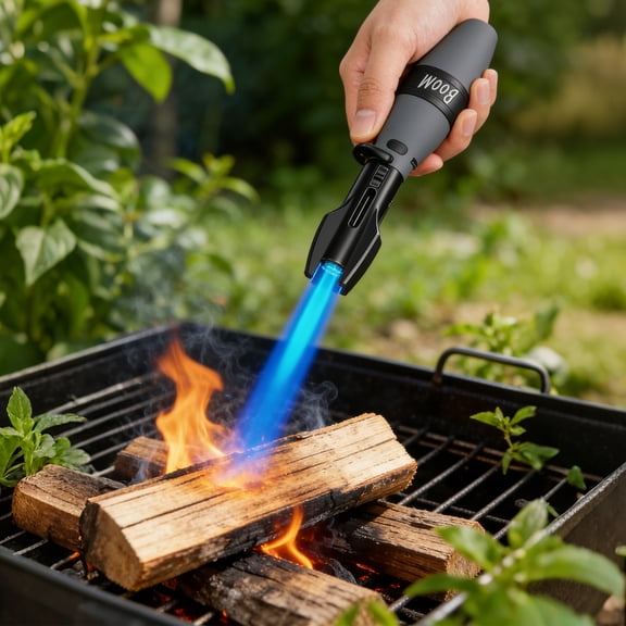 Creative Rocket Fidget Lighter, Windproof Flame Meets Fidget Fun, Wind-Resistant Blue Flame Torch Lighter with Safety Lock and Adjustable Blue Flame, Refillable (Black)