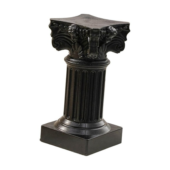 Creative Roman Pillar Statue ABS Resin Pedestal Candlestick Stand Figurine Sculpture Outdoor Living Room Dinning Room Party Kitchen Layout Decoration , Black