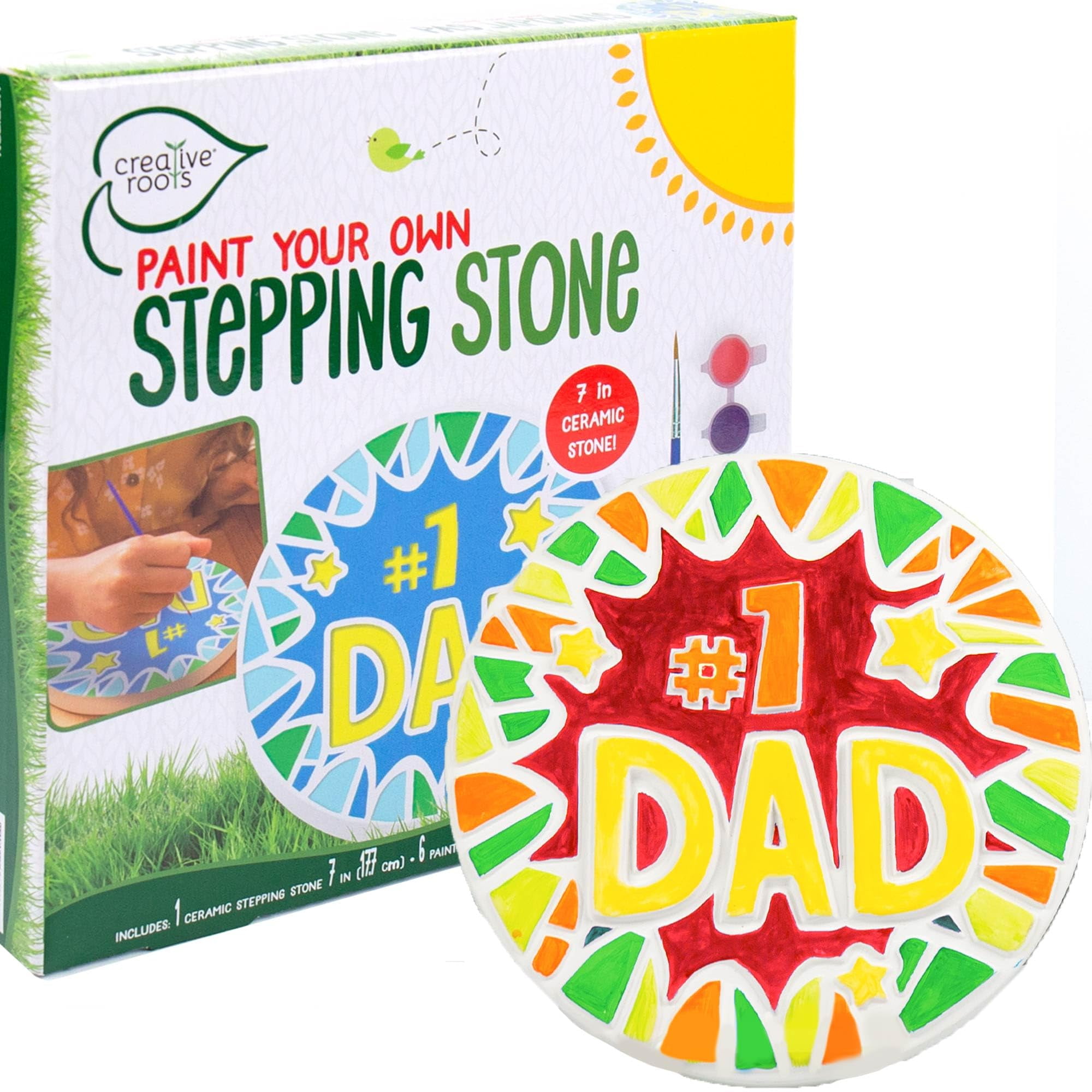 Angebliche Germanische Frühlingsgöttin 6 Buchstaben Creative Roots Paint Your Own #1 Dad Stepping Stone, Paintable Ceramic