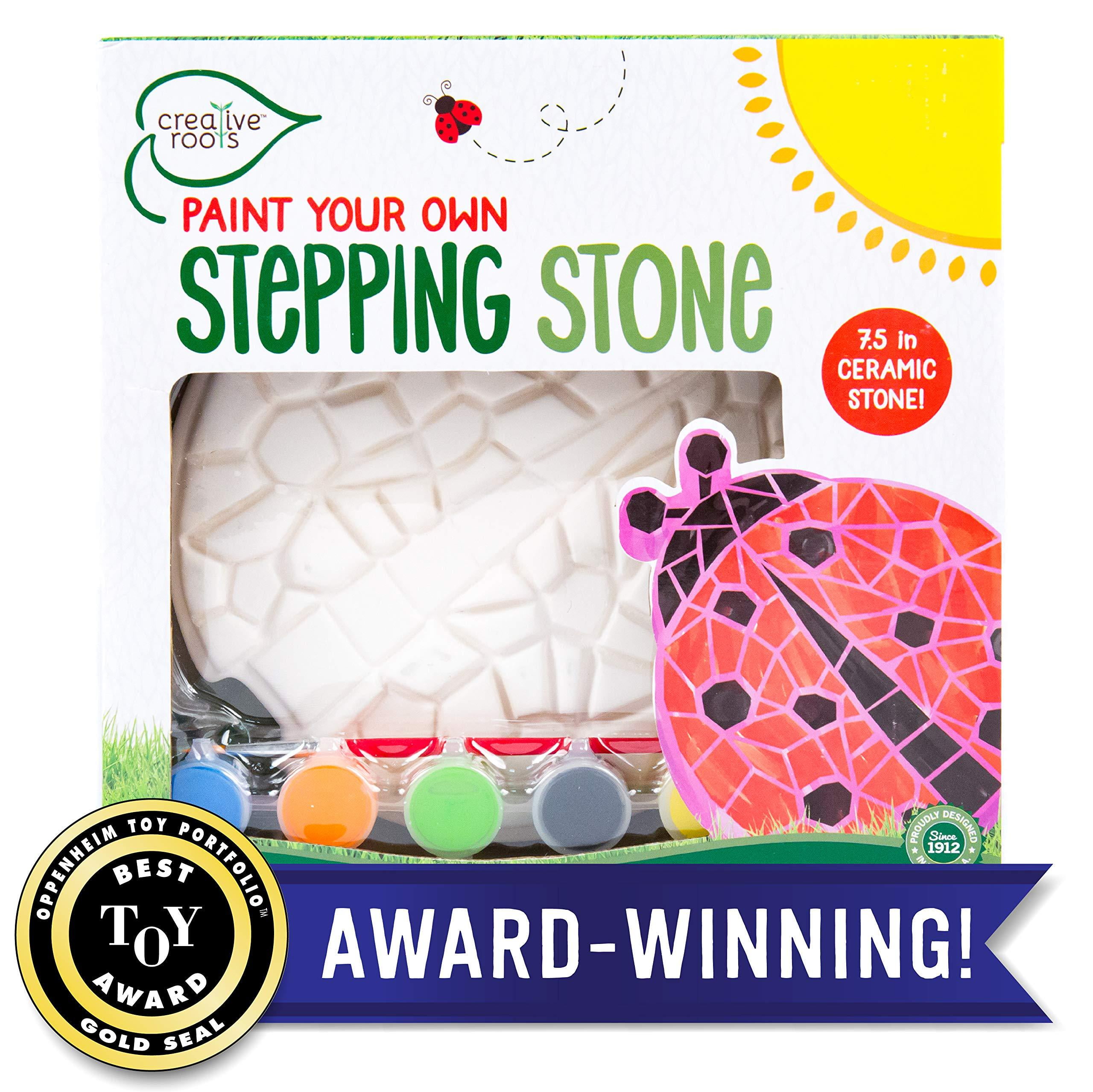 Creative Roots Ceramic Ladybug Stepping Stone Kit with Paints
