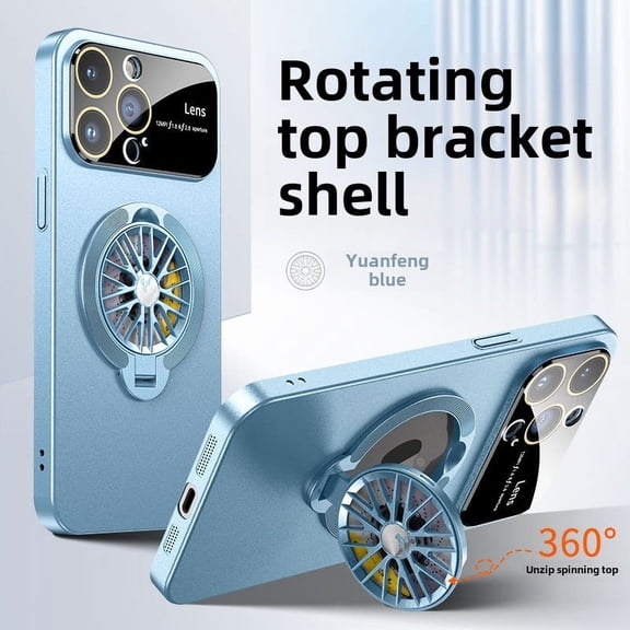 Creative Rotating Gyroscope Magnetic Bracket Phone Case for iPhone11Pro Max, iPhone12Pro Max, iPhone13Pro Max, iPhone14Pro Max, iPhone16promax, iPhone16plus,iP16pro,iPhone15promax, iPhone15plus