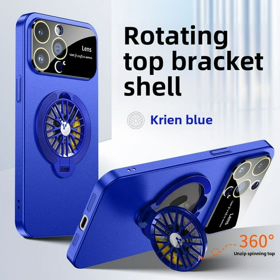 Creative Rotating Gyroscope Magnetic Bracket Phone Case for iPhone11Pro Max, iPhone12Pro Max, iPhone13Pro Max, iPhone14Pro Max, iPhone16promax, iPhone16plus,iP16pro,iPhone15promax, iPhone15plus