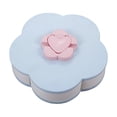 thumbnail image 1 of Creative Rotating Snack Tray with Divided Compartments, Portable Snack Box for Movie Nights and Travel, Lazy Food Organizer with Rotating Lid, for Party & Home Use, Easy to Clean, Light Blue, 1 of 4