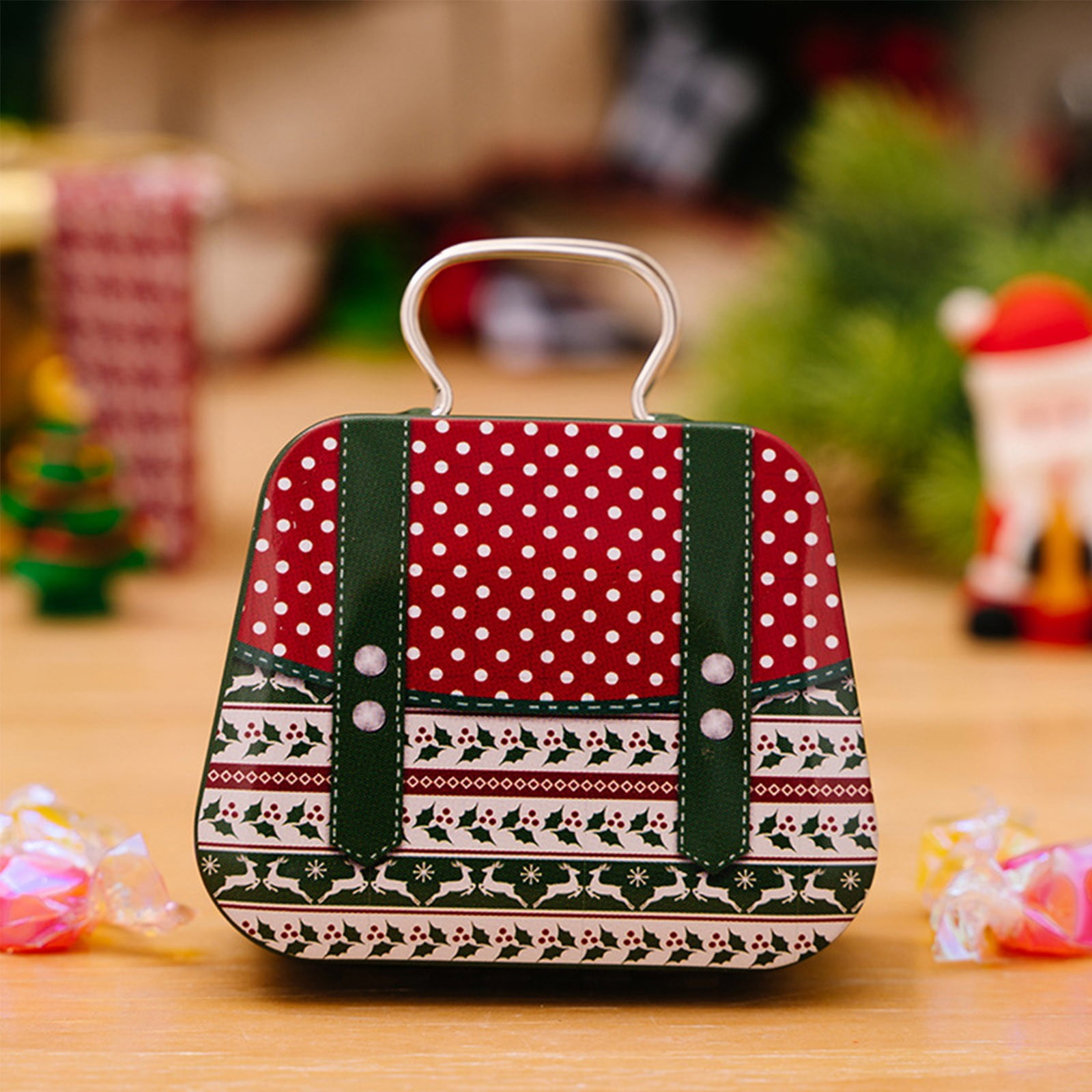 Creative Round Christmas Cookie Tins with Lids - Tinplate Candy Box and ...