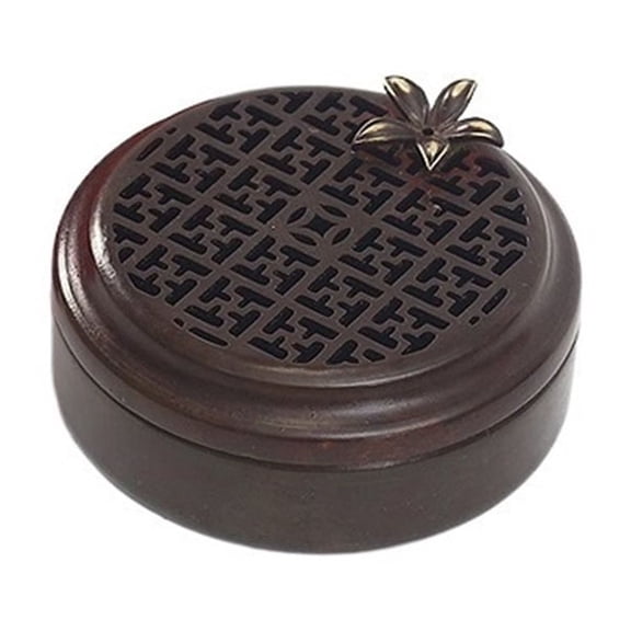 Creative Round Copper Incense Burner Home Indoor Decorative Tea Ceremony Incense Box