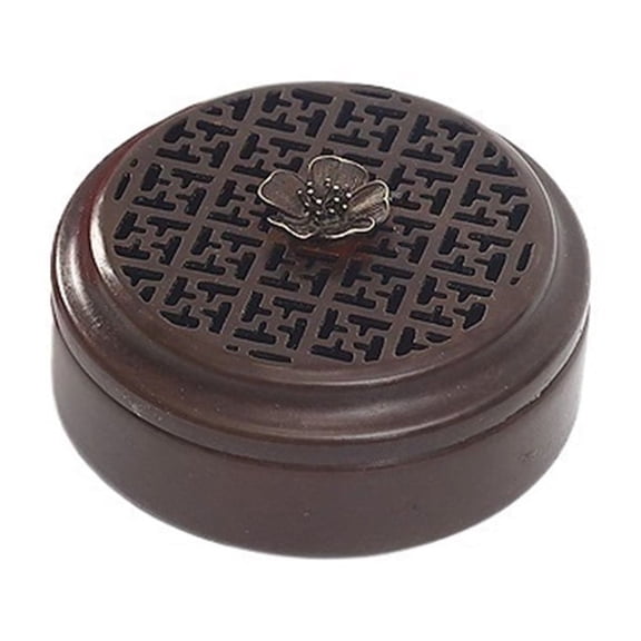 Creative Round Copper Incense Burner Home Indoor Tea Ceremony Incense Box