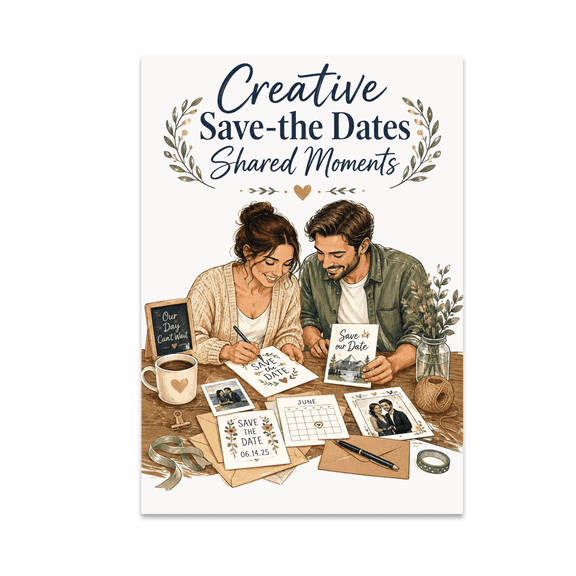 Creative Save-the Dates Shared Moments Poster, Family Celebrations, Event Planning, and Keepsakes, 13x19 Glossy Paper