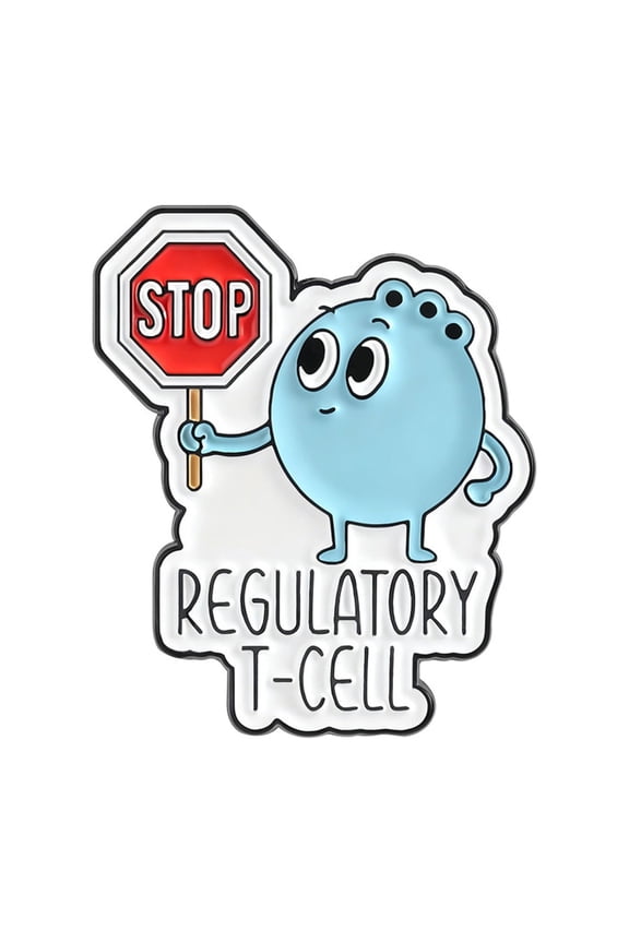 Creative Scientific Immune Cell Enameled Brooch Pin For Biology And Fashion Lovers