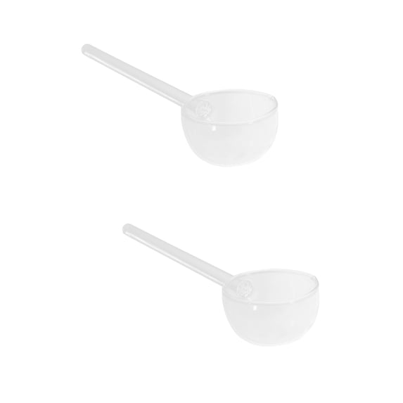 Creative Scoop Glass Spoon Sugar Pink Ladle for Punch Bowl Long Handle Set of 2