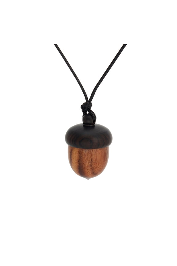Creative Screwable Acorn Pendant Wooden Box Long Necklaces Pine Cone Acorn Choker Necklaces for Women Men Travel Jewelry